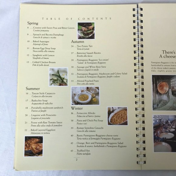 The Seasons of Parmigiano Reggiano Cheese Cookbook Vintage 1998 Nancy Radke - Picture 3 of 7